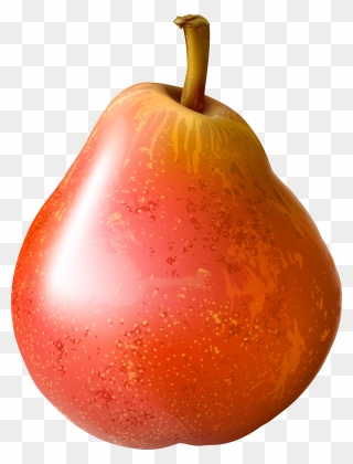 Red Png Clip Art - Red Pear Transparent Background