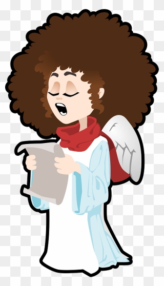 Singing Angel Clipart - Angels Sing Png Transparent Png