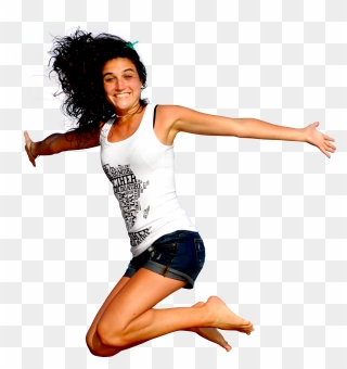 Boy Jump Png Clipart - Girl Jumping Transparent Background