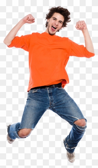 Boy Jump Transparent - Happy Person Transparent Background Clipart