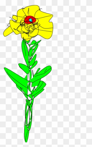Simple Yellow Flower 2 - Illustration Clipart