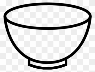 Download Bowl Plate Soup Download Black And White - Bowl Clipart Black And White - Png Download