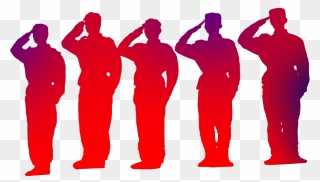 China Salute Soldier Silhouette - Soldiers Salute Silhouette Png Clipart