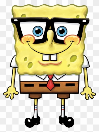 Club Spongebob Wiki - Sponge Bob Square Pants With Glasses Clipart