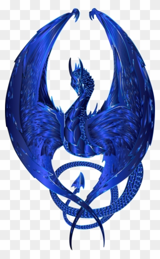 Cobalt Blue,mythical Creature,fictional Character - Transparent Dragon Symbol Clipart