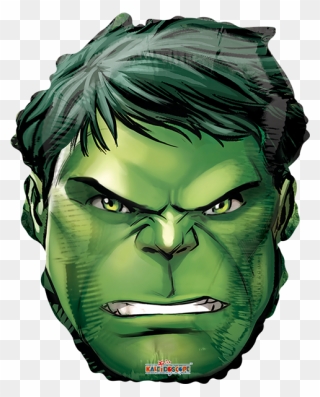 Captain Angry Mask Hulk Thor Emoji Black Clipart - Hulk Face - Png Download