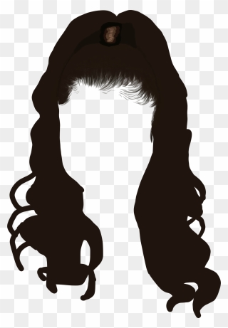 #wig #wigs #hair #brown #black #brownhair #blackhair - Illustration Clipart