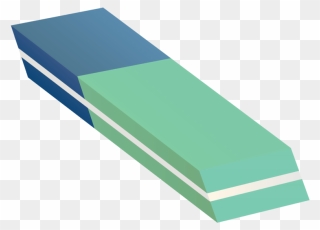 Blue Green Eraser Clipart - Eraser Clipart Transparent Background - Png Download