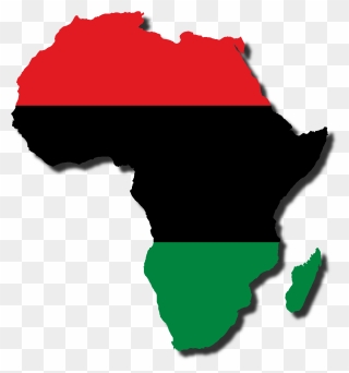 Africa With Pan African Colors Clipart