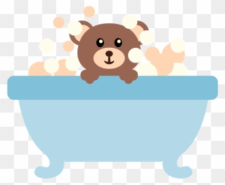 Brothers Clipart Hello - Teddy In The Bath Clipart - Png Download
