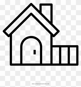 Farm House Coloring Page - Real Estate Pictogram Clipart