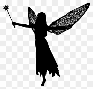 Silhouette Fairy Scalable Vector Graphics Clipart