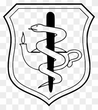 Snake, States, Symbol, Lamp, Doctor, Nurse, Shield - Air Force Nurse Badge Clipart