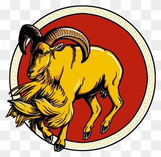 Aoudad For Chinese New Year Clipart