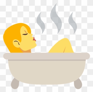 Person Taking Bath Emoji Clipart - Emoji Bath - Png Download