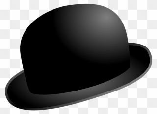 Chaplinbowler Clipart - Transparent Black Hat Cartoon - Png Download