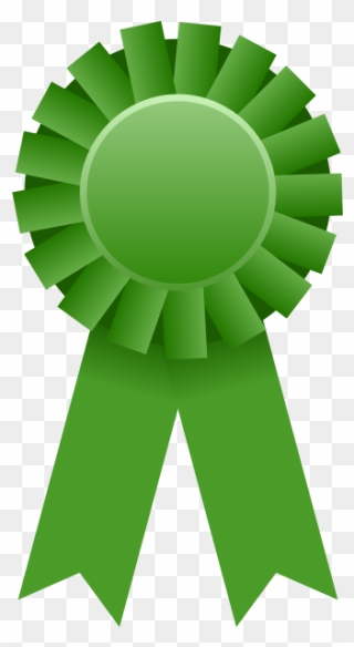 Vector Graphics Of Green Rosette - Award Ribbon Clipart - Png Download