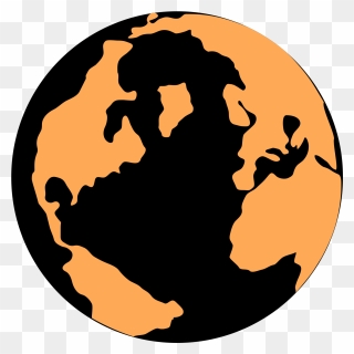 Orange And Black Globe Clipart