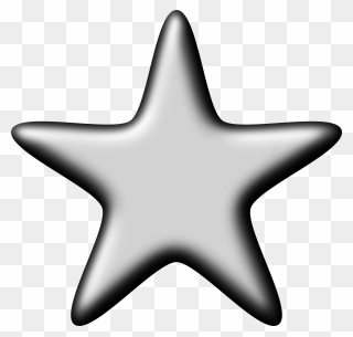 Silver Starfish Clipart - Png Download