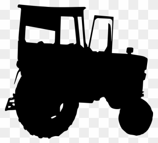 Bulldozer Clipart Track Hoe - Tractor Silhouette Transparent - Png Download