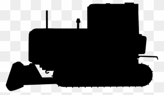 Clipart Bulldozer Silhouette - Png Download