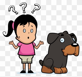 Rottweilers And Kids - Cartoon Girl Clipart