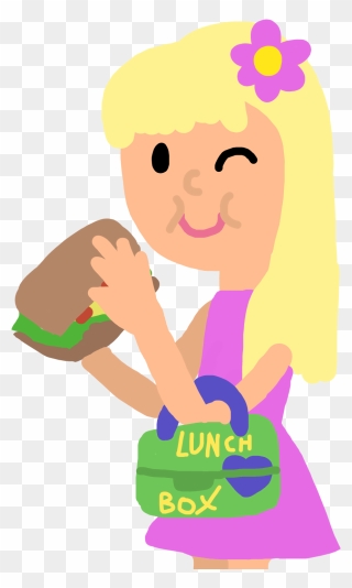Girl What Is That On Your Arm😇 my Lunch Box 😄 - Illustration Clipart