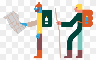 Hikers - Illustration Clipart