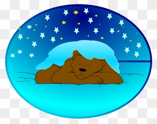 Bear Hibernating - Hibernation Poem For Preschool Clipart