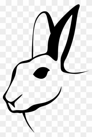 Rabbit Silhouette Png Head Clipart
