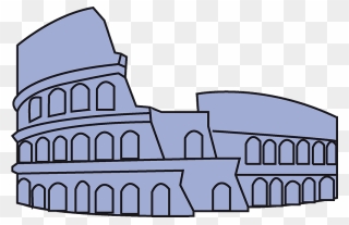 Colloseum Clipart - Colosseum Coloring Page - Png Download
