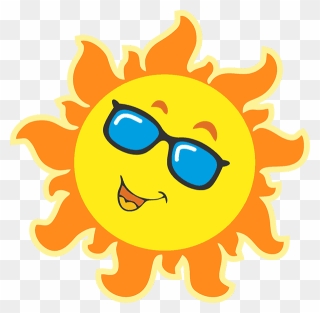 Summer Sun With Sunglasses Clipart