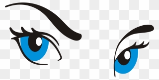 Art,eye,eyewear - Transparent Cartoon Blue Eyes Clipart