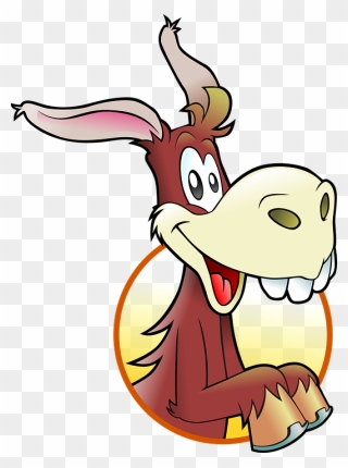 Funny Donkey Cartoon Clipart