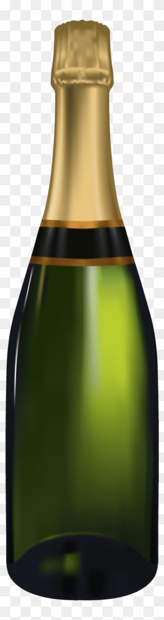 Clipart Explosion Champagne - Champagne Bottle No Label - Png Download