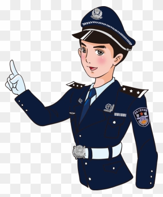 Police Officer Cartoon Illustration - Police Uncle Clipart