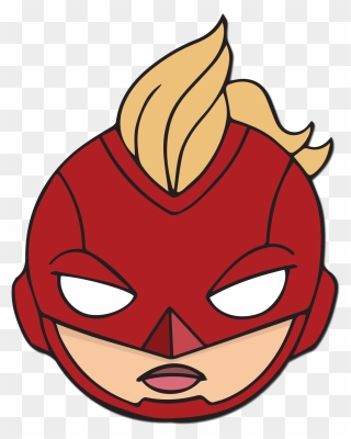 Captain Marvel Cartoon Face Clipart