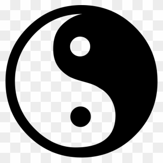 Yin Yang Symbol - Simple Yin Yang Tattoo Clipart