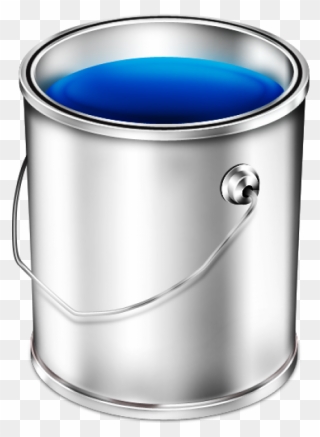 Silver Bucket Free Clipart Download - Paint Bucket Transparent Background - Png Download