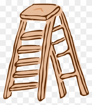 Roughly Drawn Stepladder - Ladder Clipart - Png Download