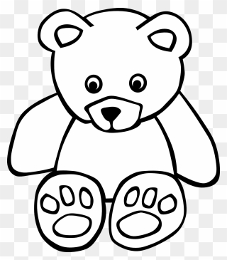 Stuffed Animal Clipart Line Drawing - Coloring Pages Love Bear - Png Download
