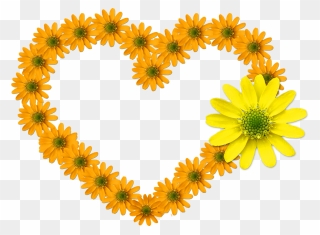 Heart Flower Heart Bloom Feelings Flowers - Good Morning My Love Yellow Clipart