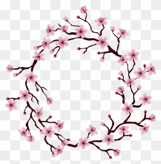 #cherryblossoms #flowers #branches #flowerwreath #wreath - Pattern For Cherry Blossom Flower Clipart