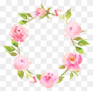 Pink Flower Wreath Png Clipart