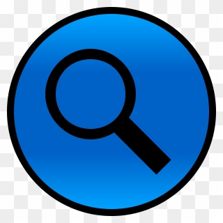 Button Magnifying Glass Blue Png Clipart