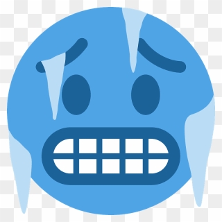 Cold Face Emoji Clipart - Cold Face Emoji - Png Download