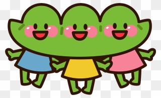 Green Pea Character Clipart - Clip Art - Png Download
