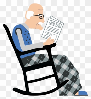 Old Man In A Rocking Chair Clipart