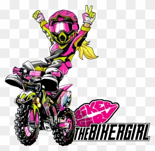 Girl On Dirt Bike Clipart - Png Download
