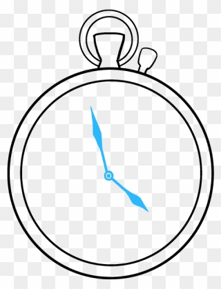 How To Draw Pocket Watch - Pocket Watch Easy To Draw Clipart